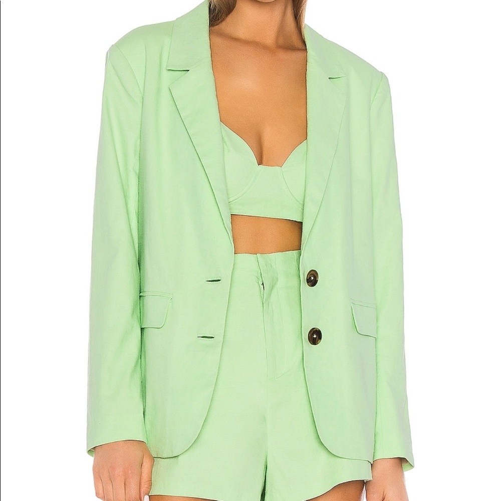Camila Coehlo Mint Green Adam Blazer
